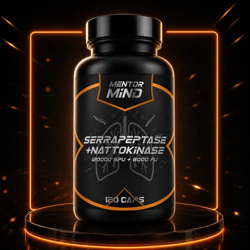 MentorMind Serrapeptase + Nattokinase 120 CAPS